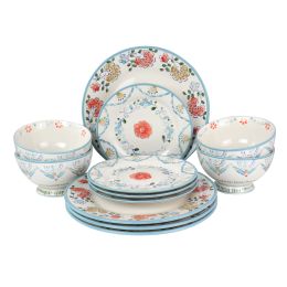 Gibson Elite Anaya 12 Piece Stoneware Dinnerware Set