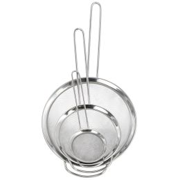 Oster Baldwyn 3 Piece Stainless Steel Mesh Strainer Set in Silver