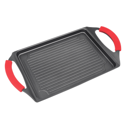 MASTERPAN Nonstick Grill Plate with Silicone Handles, 10"x13" (25x33cm)