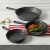 sa3-Piece Cast Iron Cookware Set with 8-inch 6-inch and 10-inch Skillet Frying Pan