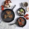 sa3-Piece Cast Iron Cookware Set with 8-inch 6-inch and 10-inch Skillet Frying Pan