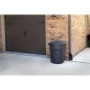32-Gallon Black Plastic Indoor Outdoor Trash Can with Lid - Made in USA